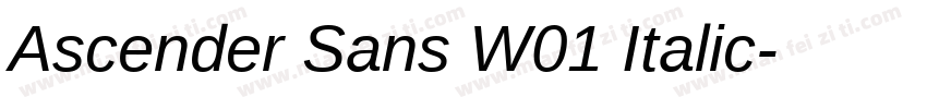 Ascender Sans W01 Italic字体转换